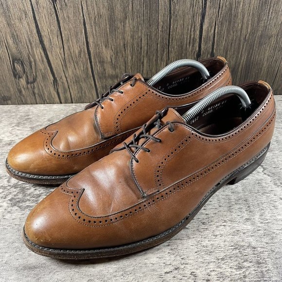 Allen Edmonds Richmond Walnut Brown Wingtip Longwing Shoes Men’s Size 12 D - Picture 1 of 10